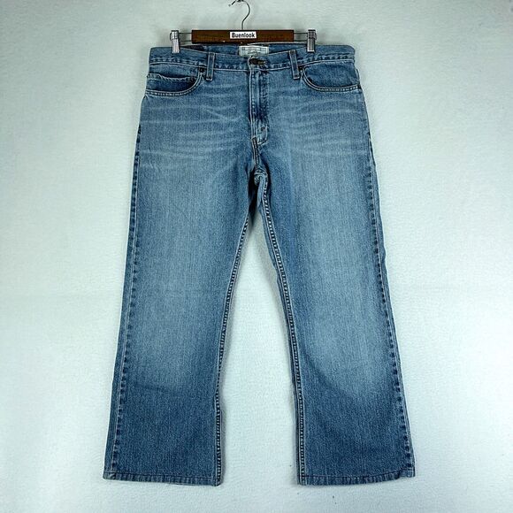Levi's Strauss Mens Jeans Blue Tag Size 36 (36x27.5) Low Slim Bootcut Denim - Picture 1 of 10